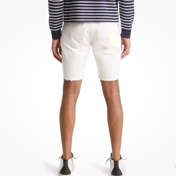 NWT FRAME Denim L’Homme Cut Off Jean Shorts in Off White $175 size 38 - Picture 3 of 16